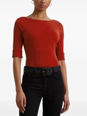 LAUREN RALPH LAUREN 3/4 SLEEVE TOP